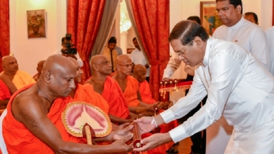 President  rendering great service to the country and  Sasana’ –      Anunayake  Thero