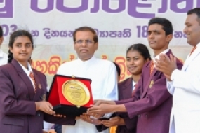 President vests playground in Polonnaruwa Royal College with students
