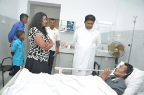 Media Minister visits Prince Udaya Priyantha