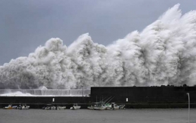 Typhoon Jebi, makes landfall, threatening heavy rains and violent winds in Japan
