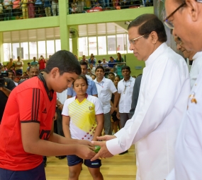 President opens stadium of Kandy Municipal Council