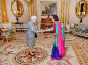 Sri Lankan HC to UK presents credentials to Queen Elizabeth II