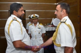 Visiting Indian naval ships’ Commanding Officers call on  Navy Commander