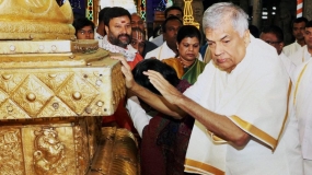 Sri Lankan PM on a spiritual visit to India, offers prayers at Tirumala temple