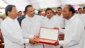 President opens Mahaweli Maha Seya for devotees