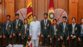 President felicitates Medal winners in 2018 Junior Asian Athletics Championships .