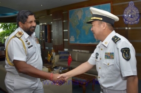 Commander of the Task Force and Commanding Officers of the visiting PLAN ships call on Navy Commander