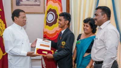 President donates Rs. one million to student who made a rocket