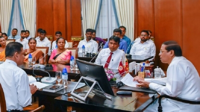 President instructs to promote crop production in Mahaweli