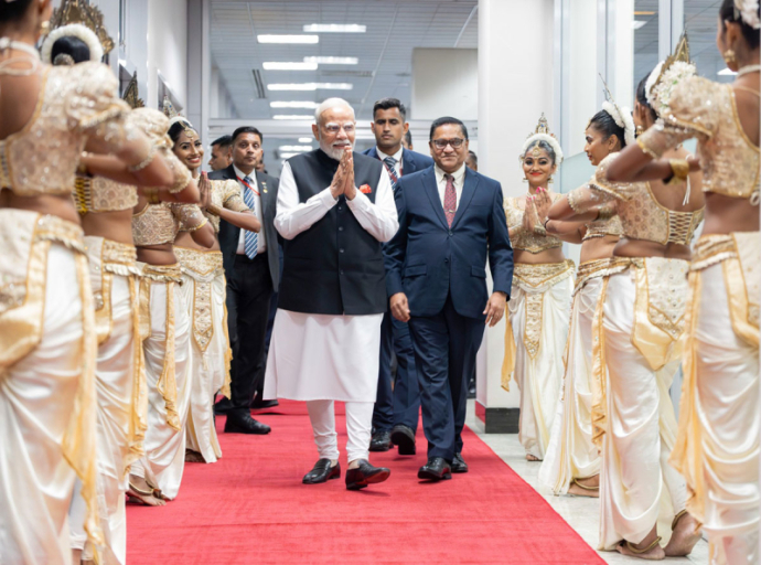 Indian Prime Minister Shri Narendra Modi Arrives in Sri Lanka