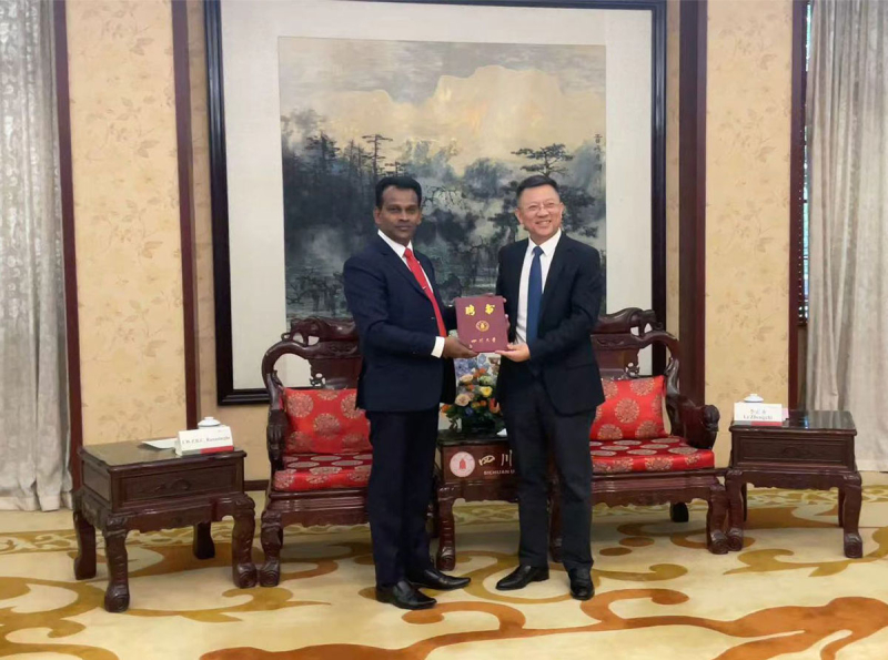 Sri Lankan Deputy Minister Prof. Ruwan Ranasinghe Receives a Professorship from Sichuan University