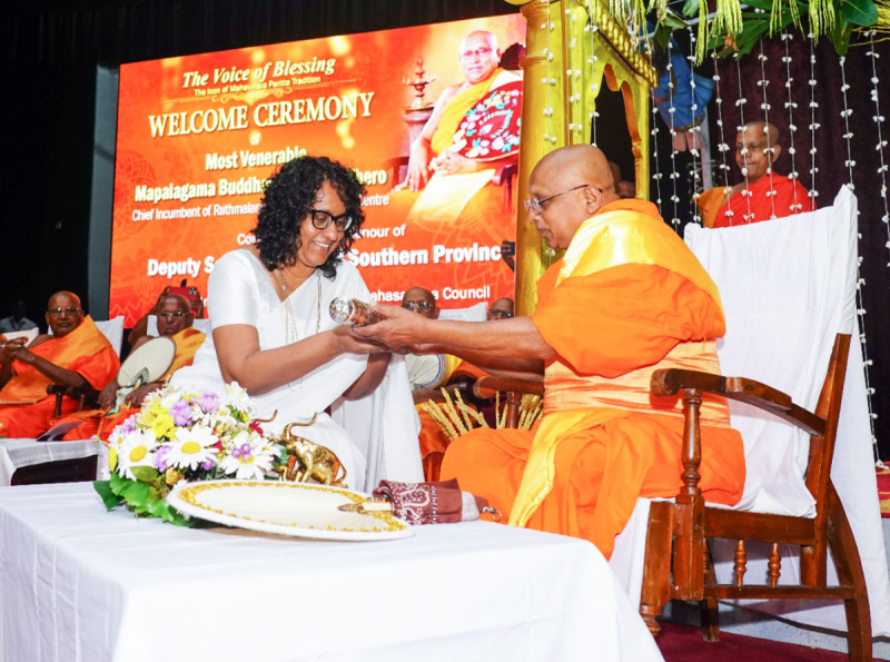 Venerable Mapalagama Buddhasiri Thero, Chief Incumbent of the Weherahena Rajamaha Vihara in Matara, Conferred the Title of Deputy Chief Sanghanayaka of Southern Sri Lanka
