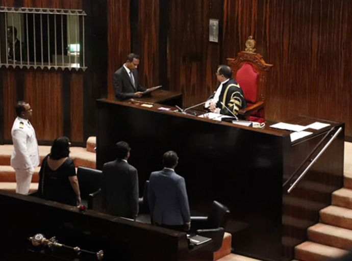  Nishantha Jayaweera sworn in as a Member of Parliament