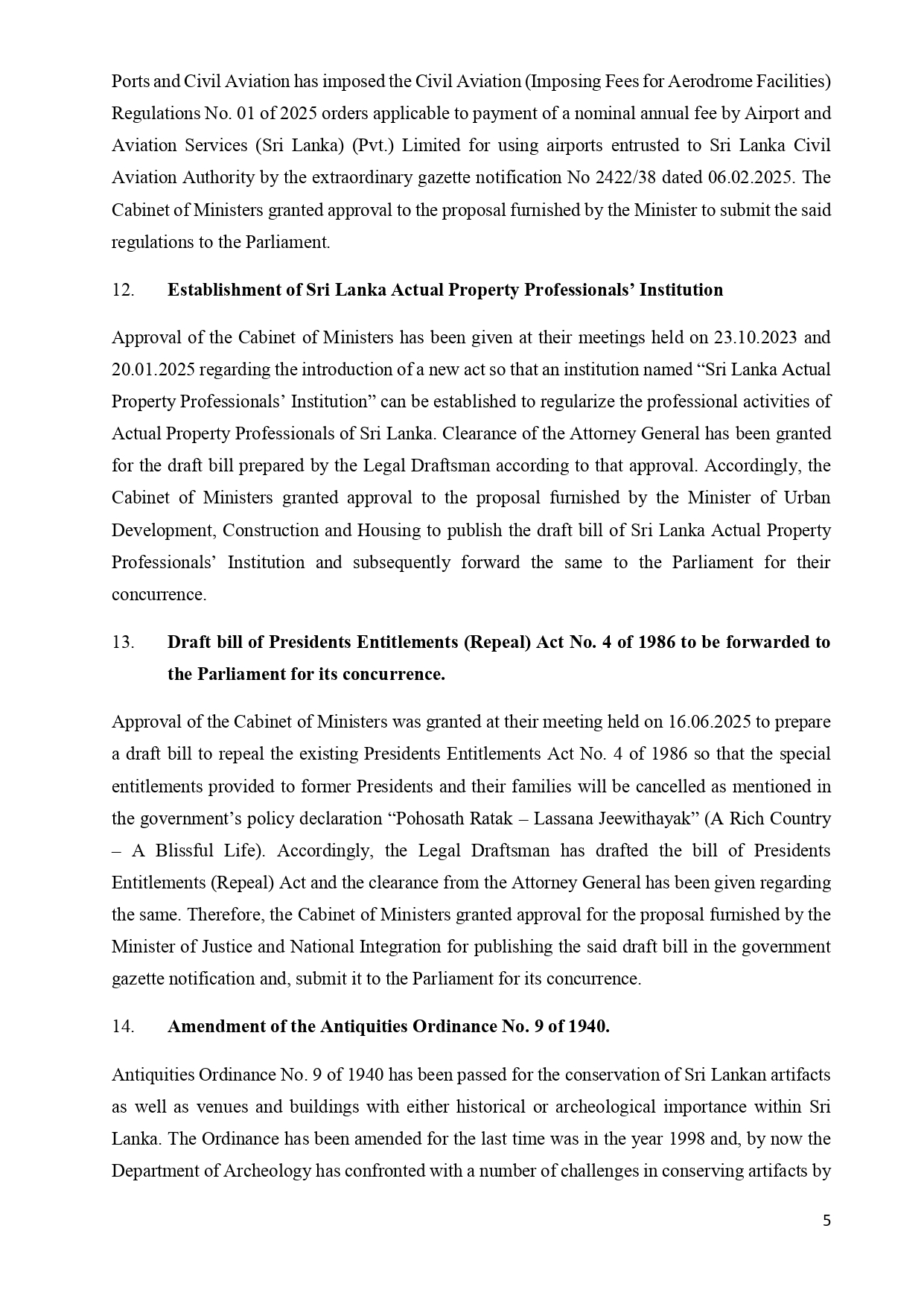 Cabinet Decisions on 21.07.2025 E page 0005