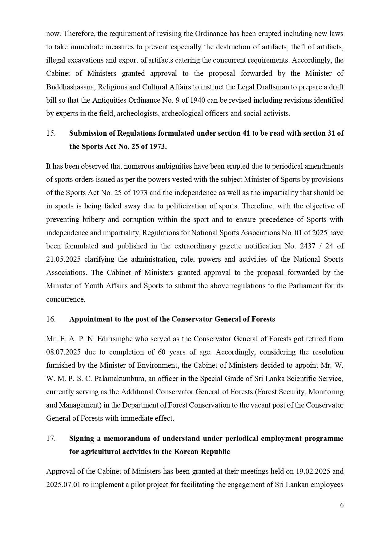 Cabinet Decisions on 21.07.2025 E page 0006