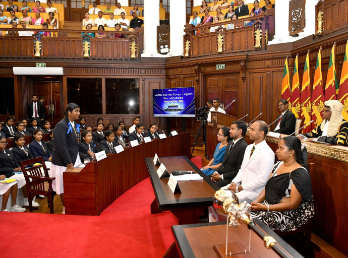Inaugural Session of the Student Parliament of Bomiriya Central College Kaduwela at the Presidential Secretariat