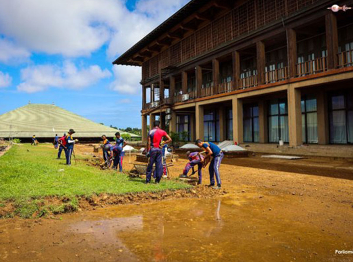 After four decades, large-scale renovations of the Parliament of Sri Lanka commence