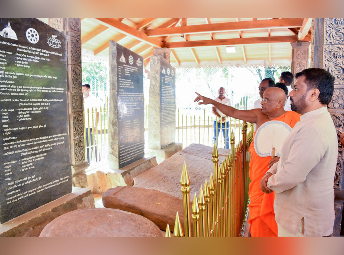 President Declares Open Archaeological Museum and International Archaeological Research Institute at Historic Somawathi Sacred Area