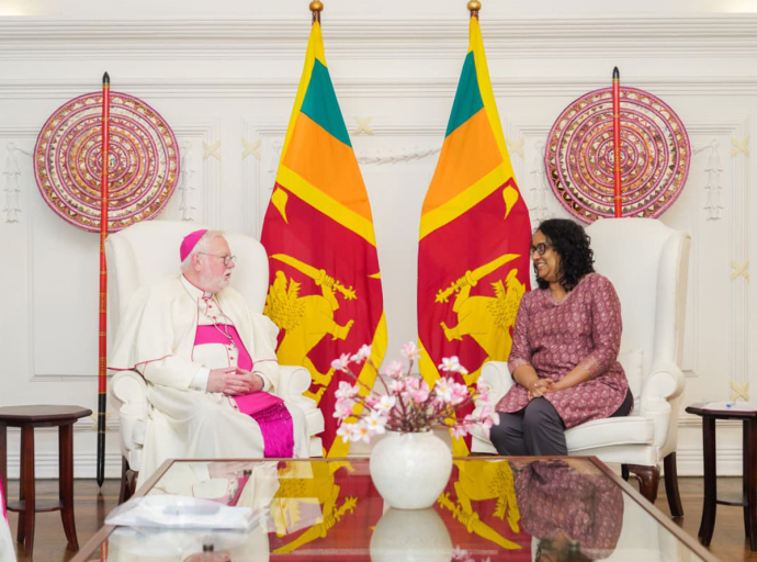 Minister of Foreign Affairs of the Holy See – Vatican pays courtesy call on the Prime Minister of Sri Lanka