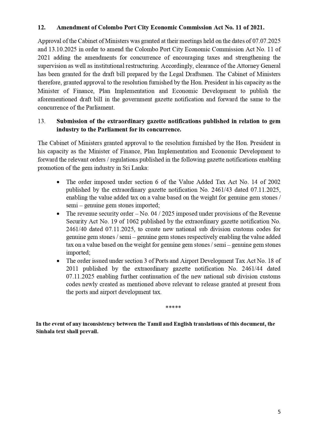 Cabinet Decisions on 24.11.2025 E page 0005