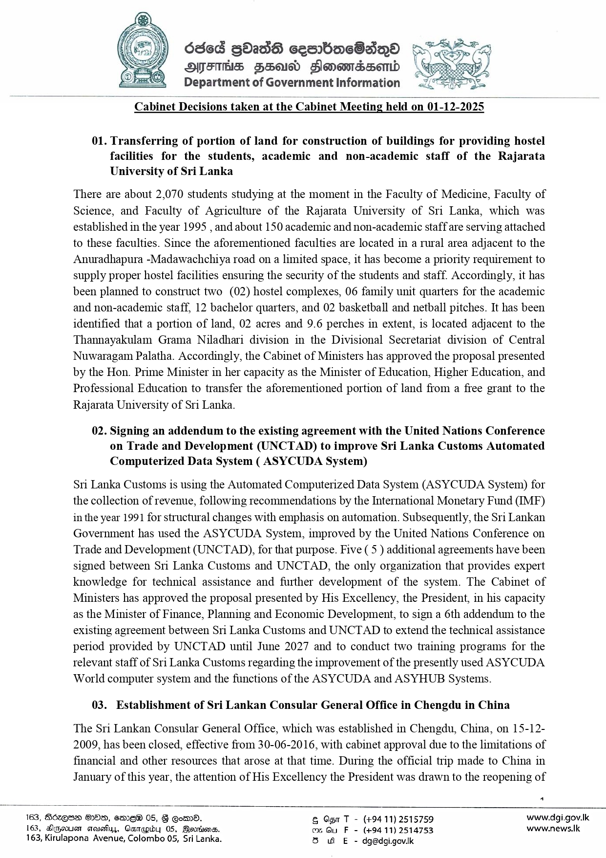 Cabinet Decisions on 01.12.2025 E page 0001
