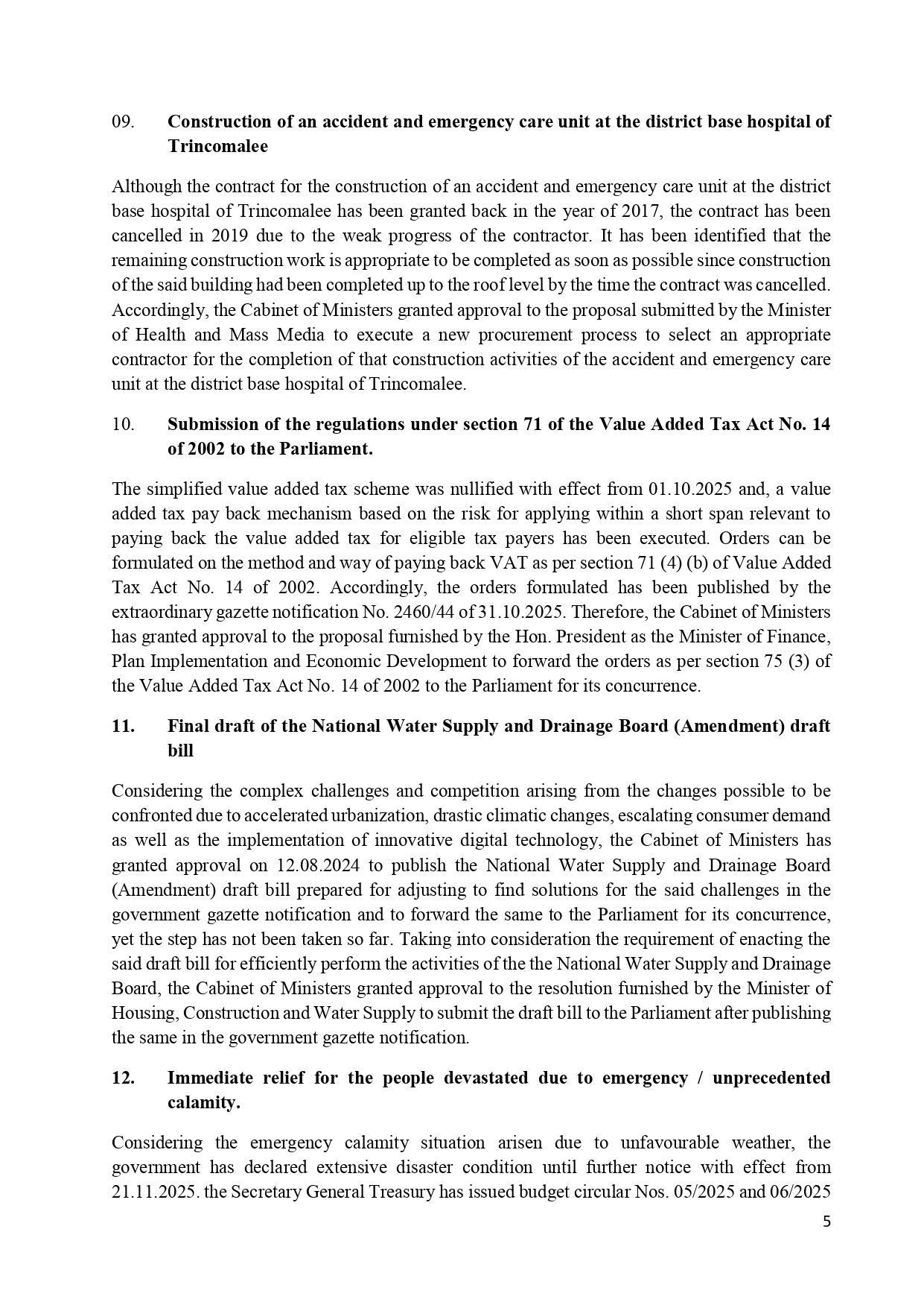 Cabinet Decisions on 01.12.2025 E page 0005