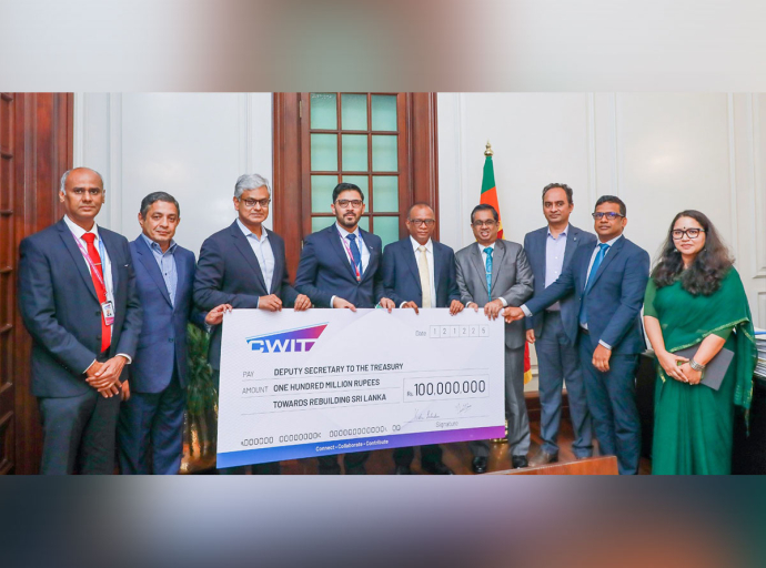 Colombo West International Terminal (Private) Limited contributes to  ‘Rebuilding Sri Lanka’ Fund