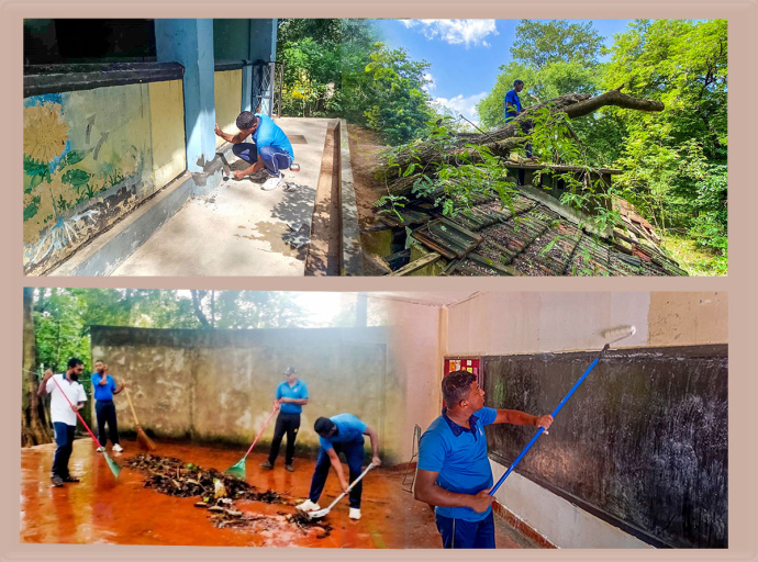Navy aids in rehabilitation of schools in Badulla district