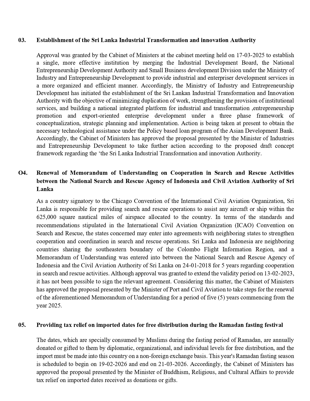 Cabinet Decisions on 29.12.2025 E page 0002