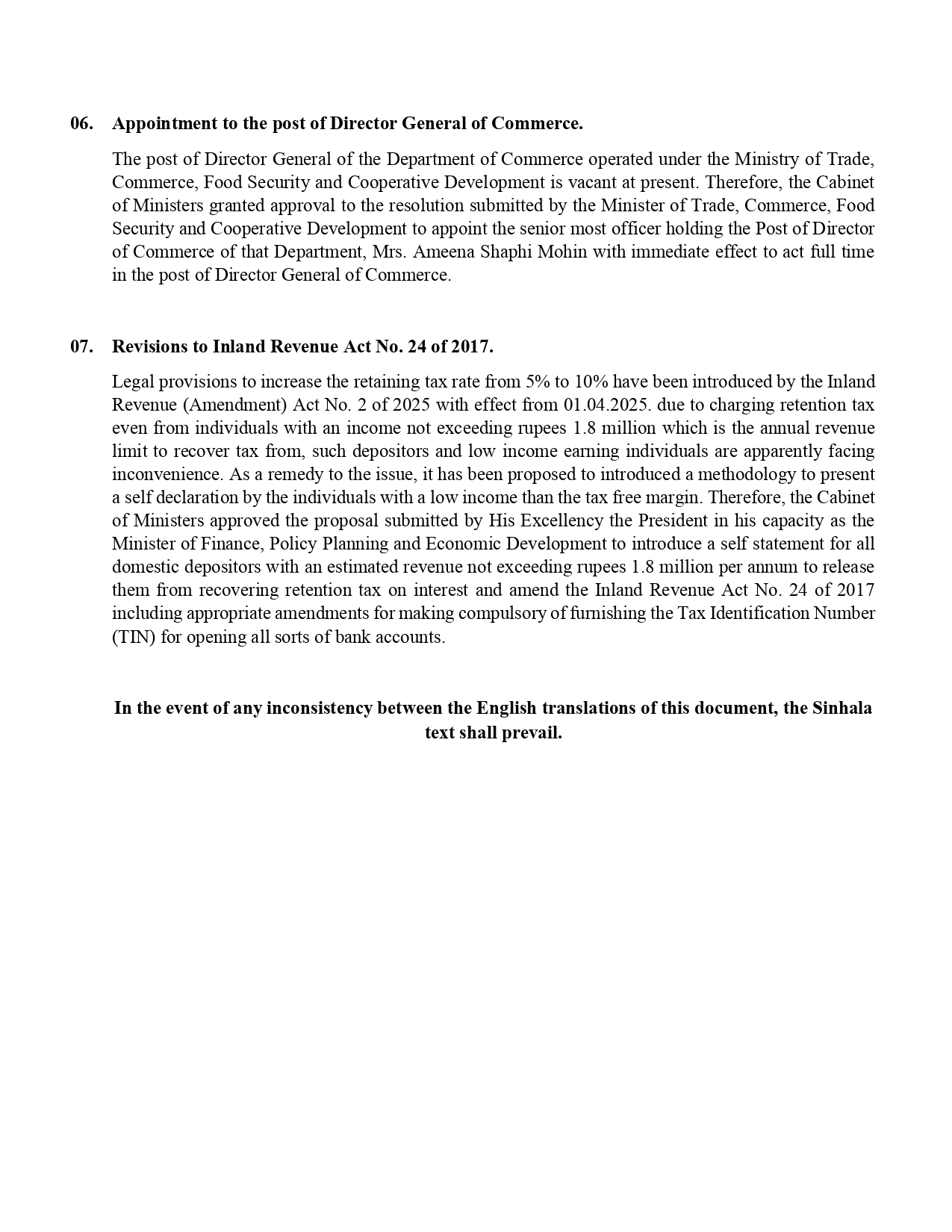 Cabinet Decisions on 19.05.2025 E page 0003