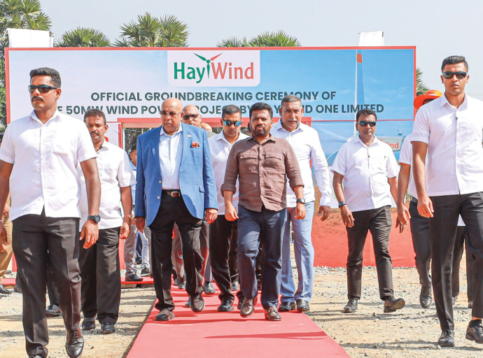 President Launches Construction of 50 MW Hayleys Fentons Wind Power Project in Mannar