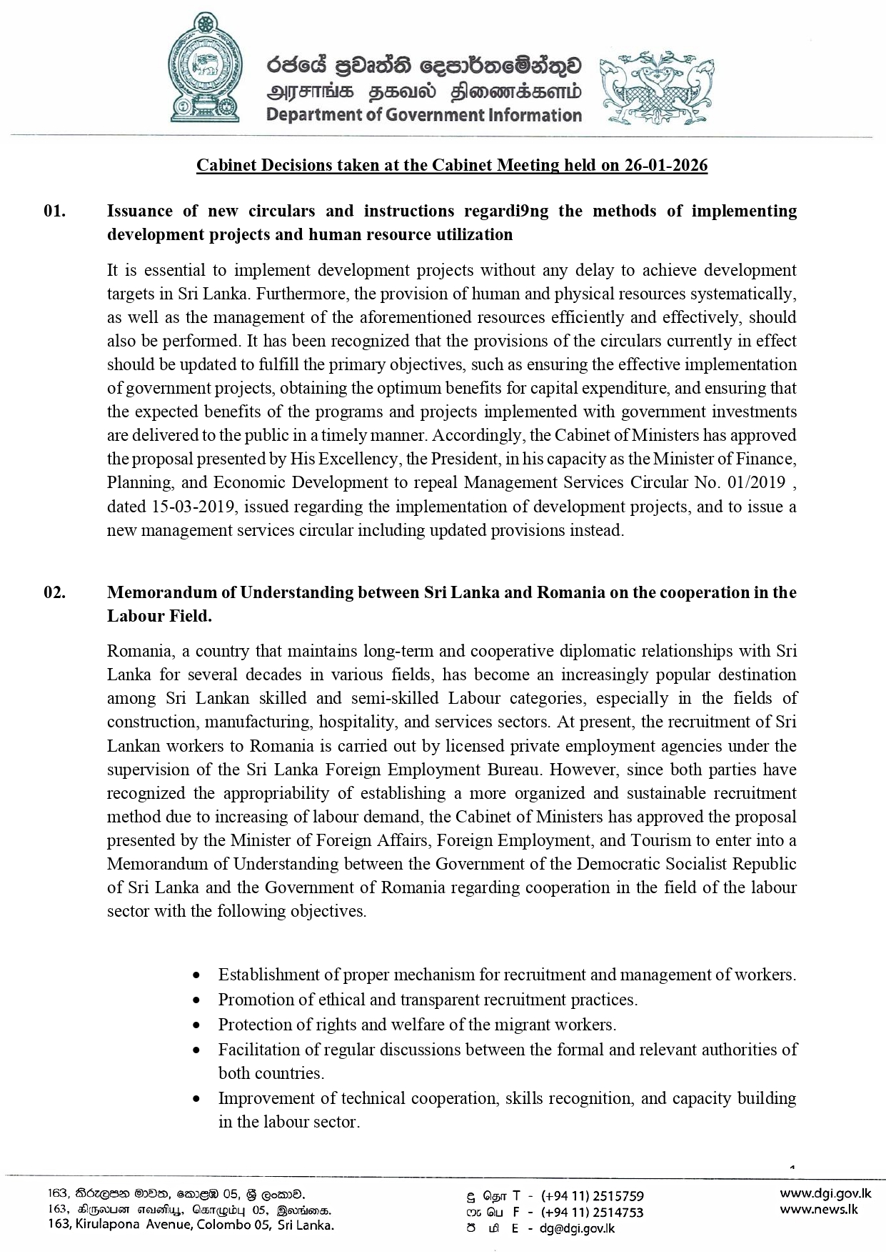 Cabinet Decisions on 26.01.2026 English page 0001