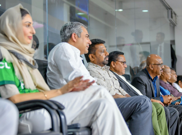 President Joins Fans at Thrilling India–Pakistan Clash at Khettarama