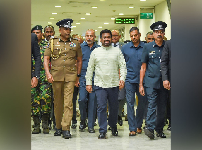 President returns to the island after successfully concluding visit to India