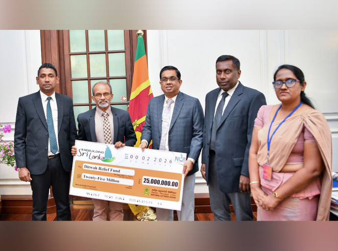 National Lotteries Board Donates to ‘Rebuilding Sri Lanka’ Fund