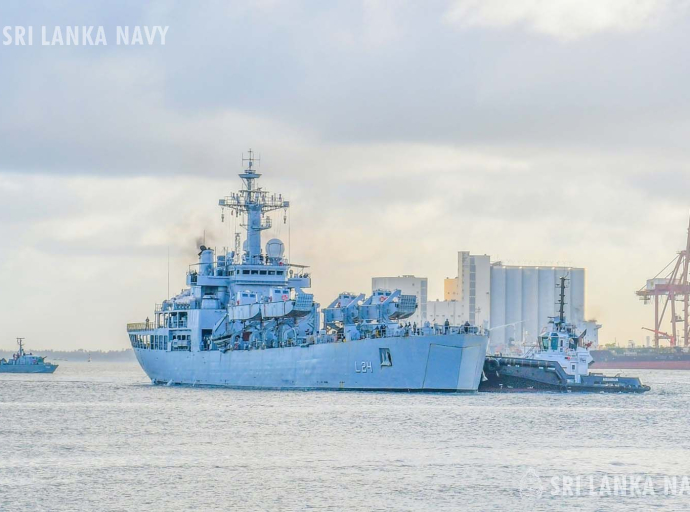 Indian Naval Ship INS Airavat Arrives in Sri Lanka for Operational Requirements