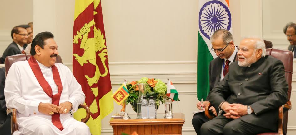 HE Rajapaksa and Indian PM Narendrs Modi Meet in New York a