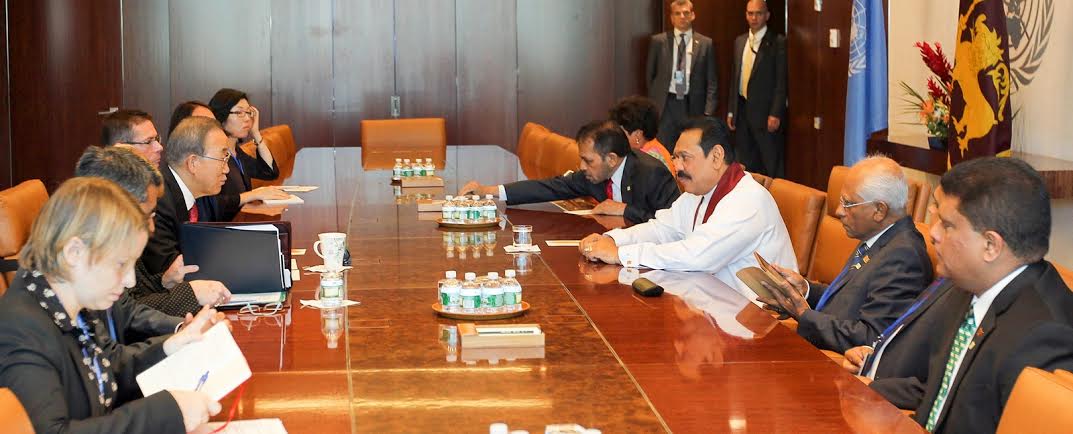 President Rajapaksa and UN Sec-Gen Meet in New York  a