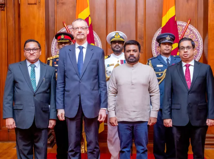 Three New Envoys to Sri Lanka Present Credentials to the President  