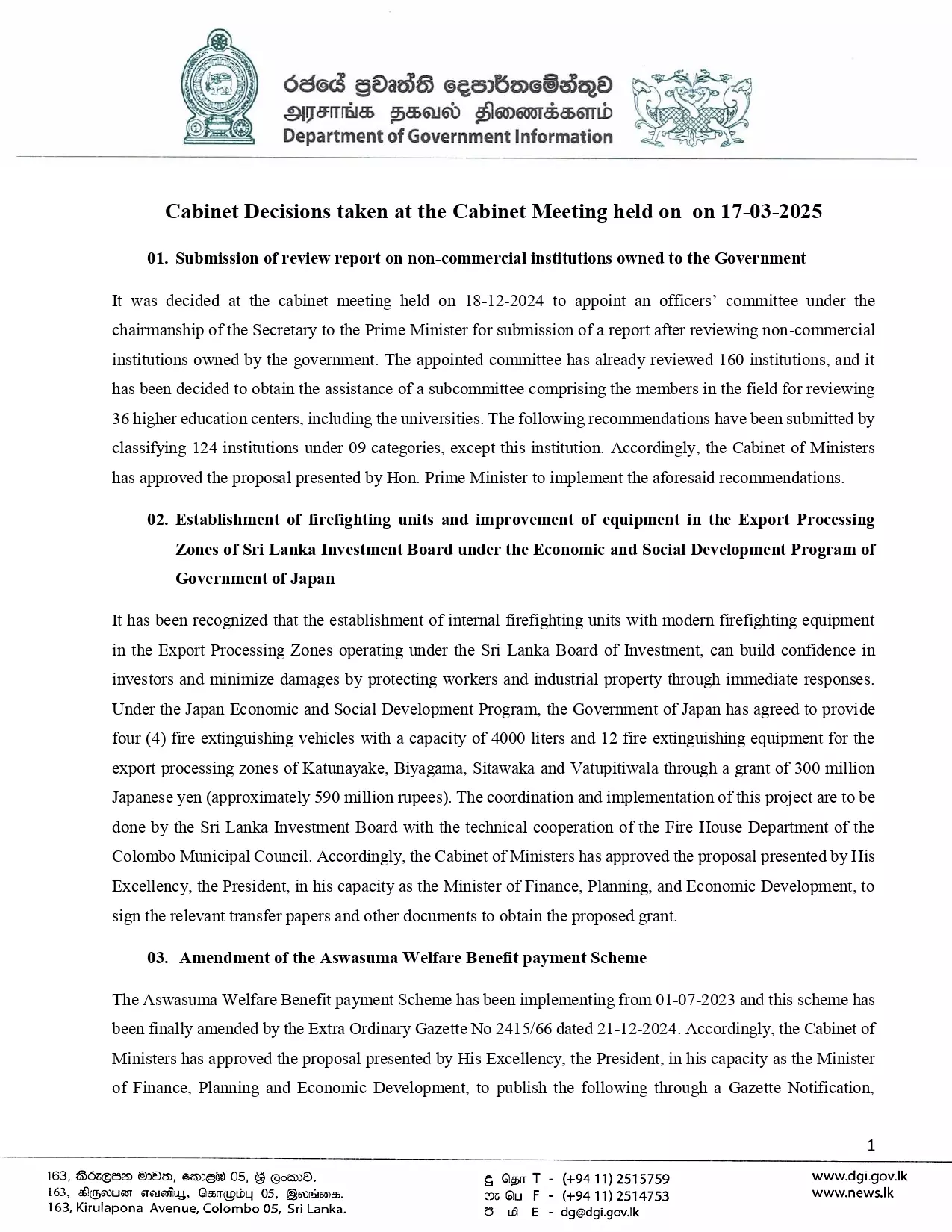 Cabinet Decisions on 17.03.2025 E page 00011