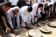 Foundation Stone laid for "Sathmahala" at Ananada College