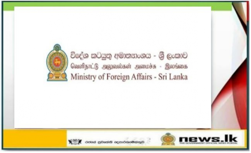 Foreign Minister Peiris to visit Singapore for bilateral visit and take part in Asia Security Summit