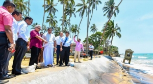 President inspects Kalutara North Kalido beach development project