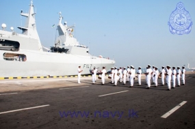 South African Navy ship ‘Spioenkop’ arrives at the Port of Colombo
