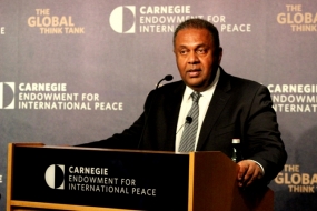 Foreign Minister Samaraweera speaks at Carnegie Endowment for International Peace in Washington