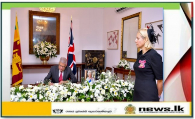 The President arrives at the British High Commission to extend condolences over the death of Queen Elizabeth II.