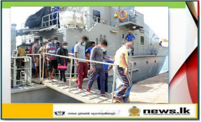 54 persons attempting to illegally migrate from island held in eastern seas by Navy