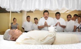 President  pays his last respects to  former Dy.Minister, Athula Nimalasiri Jayasinghe.