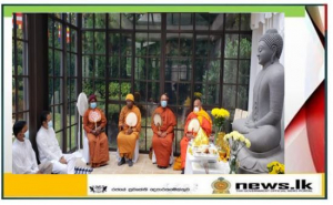 Sri Lankan Embassy in Washington D.C. Organizes a Buddha Pooja and Dhamma Sermon  to Observe Vap Poya Day
