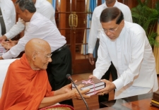Thripitaka Sinhala Translations presented to President